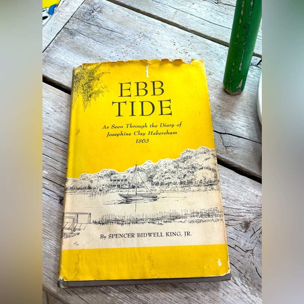 First Edition SIGNED Ebb Tide Book. Antique Hardback 1958 Spencer King History
